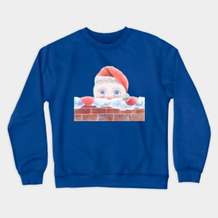 Christmas- Santa Claus with big nose - Watercolor Crewneck Sweatshirt